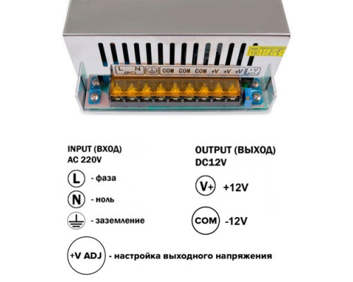 Блок питания OEM DC12 800W 66.7А TR-800