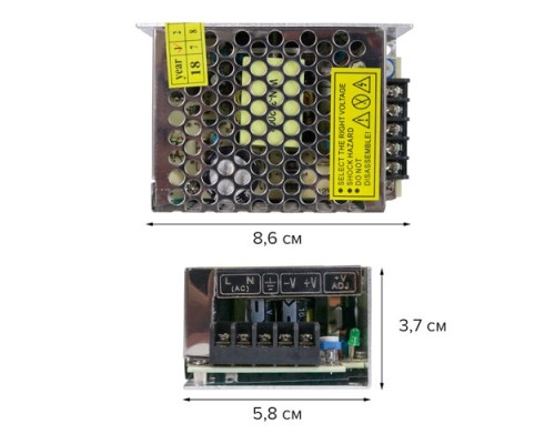 Блок питания OEM DC12 60W 5А TR-60-12