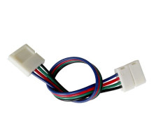 Коннектор для светодиодных лент OEM SC-09-SWS-10-4 10mm RGB 2joints wire (провод-2 зажима)
