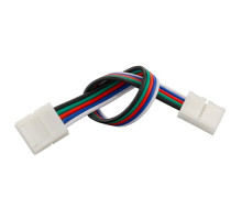 Коннектор для светодиодных лент OEM SC-22-SW-15-5 10mm RGBW 2joints wire (провод-2 зажима)