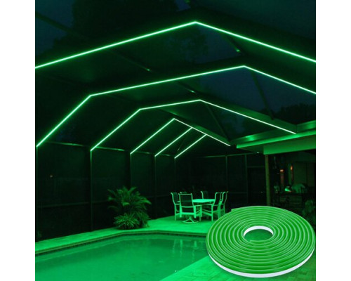 Светодиодная лента NEON 12В JL 2835-120 G IP65 зеленый, герметичная, 1м