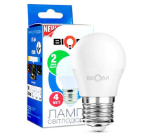 Светодиодная лампа Biom BT-544 G45 4W E27 4500К матовая