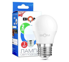 Светодиодная лампа Biom BT-563 G45 7W E27 3000К матовая