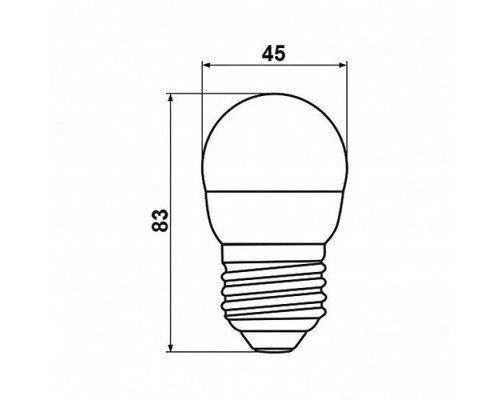 Светодиодная лампа Biom BT-564 G45 7W E27 4500К матовая