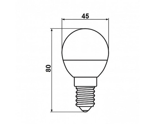 Свiтлодiодна лампа Biom BT-566 G45 7W E14 4500К матова