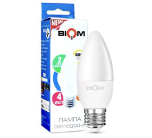 Светодиодная лампа Biom BT-547 C37 4W E27 3000К матовая