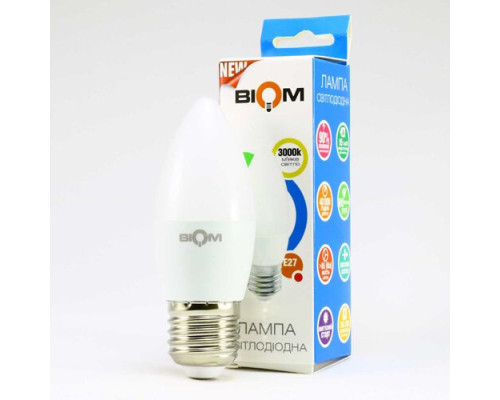 Светодиодная лампа Biom BT-547 C37 4W E27 3000К матовая