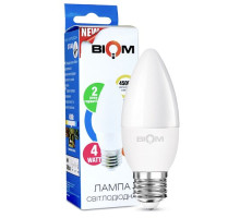 Светодиодная лампа Biom BT-548 C37 4W E27 4500К матовая