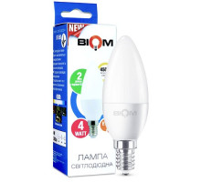 Светодиодная лампа Biom BT-550 C37 4W E14 4500К матовая