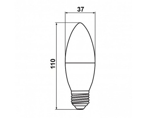 Свiтлодiодна лампа Biom BT-567 C37 7W E27 3000К матова