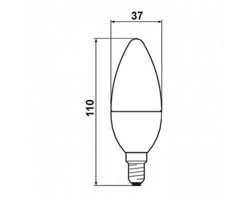 Свiтлодiодна лампа Biom BT-570 C37 7W E14 4500К матова