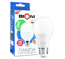 Светодиодная лампа Biom BT-515 A60 15W E27 3000К матовая