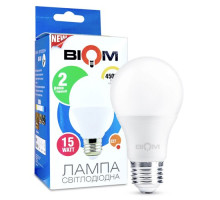 Светодиодная лампа Biom BT-516 A65 15W E27 4500К матовая