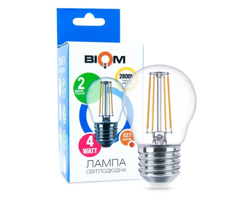 Свiтлодiодна лампа Biom FL-301 G45 4W E27 2800K
