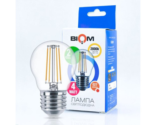 Свiтлодiодна лампа Biom FL-301 G45 4W E27 2800K