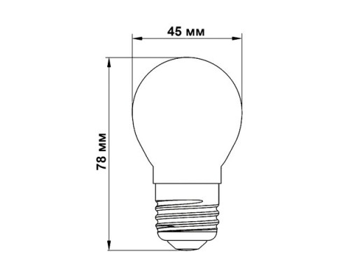 Свiтлодiодна лампа Biom FL-301 G45 4W E27 2800K