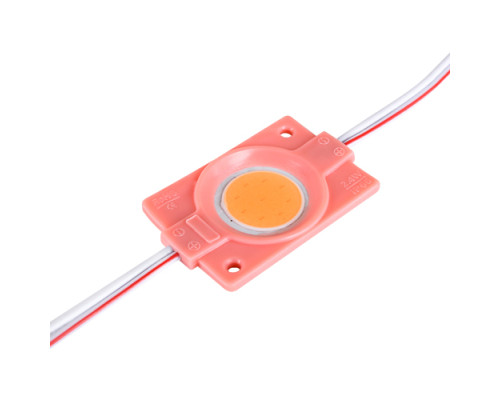 Светодиодный модуль BRT COB 2.4W круглый PINK, 12В, IP65 розовый