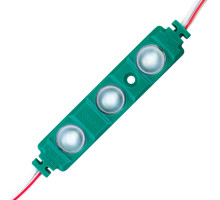 Світлодіодний модуль BRT XG193 5630-3 led W 1,5W GREEN, 12В, IP65 зелений з лінзою напівсфера