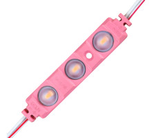 Світлодіодний модуль BRT XG194 5630-3 led W 1,5W PINK, 12В, IP65 рожевий з лінзою полусфера