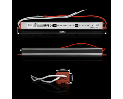 Блок питания BIOM Professional DC12 24W BPFS-24-12 2А stick герметичный