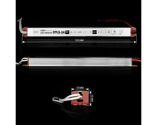 Блок питания BIOM Professional DC12 24W BPLS-24-12 2А stick