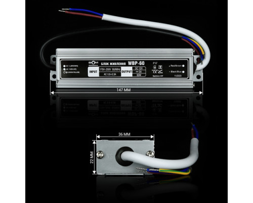 Блок питания BIOM Professional DC12 60W WBP-60-12 5А герметичный