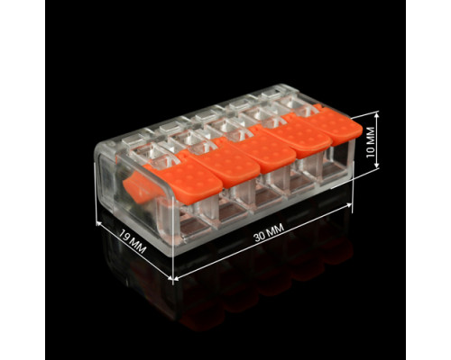 Клемма быстрого монтажа WT-465 5 входов 32А 400В 0.14-4mm2