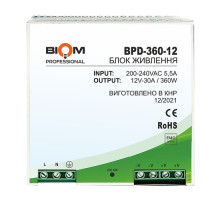 Блок питания Biom Professional DC12 360W BPD-360-12 30A под DIN-рейку