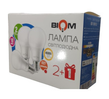 Светодиодная лампа Biom BT-510/3 A60 10W E27 4500К матовая (упаковка 3 шт.)