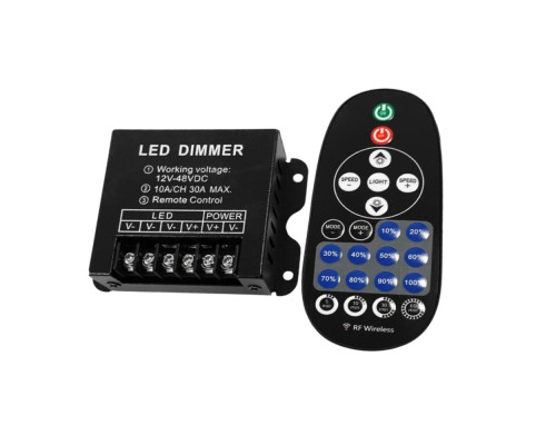 Диммер OEM D-30A-RF23-B DC12-48V (10А 3 канала) черный