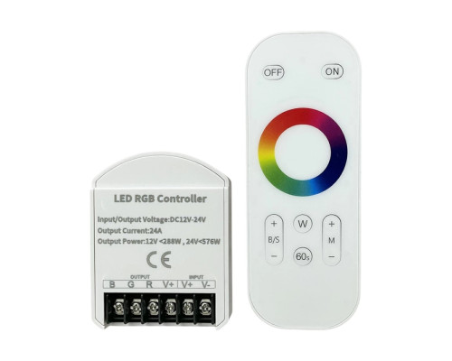Контроллер RGB OEM C-24-RF8-T-W (8A*3кан) белый