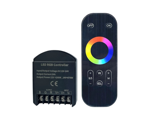 Контроллер RGB OEM C-24-RF8-T-B (8A*3кан) черный