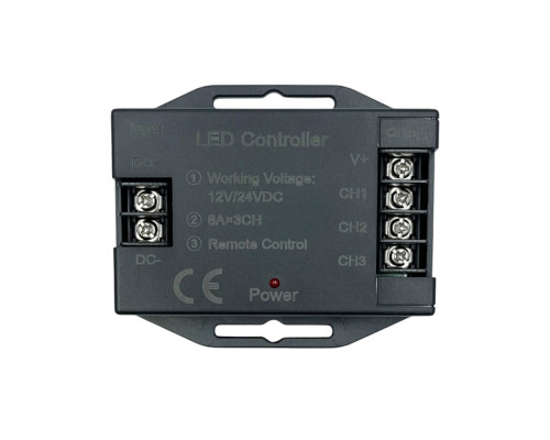 Диммер OEM D-24RF8-T-B (8A*3кан) DC12-24V черный