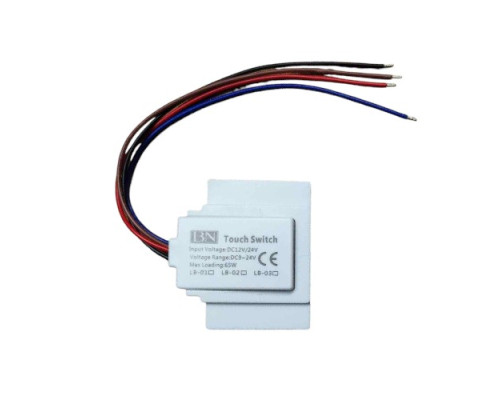 Сенсорный выключатель для зеркал LB-02, 1 клавиша, 1*65W, dimmer, DC12-24V