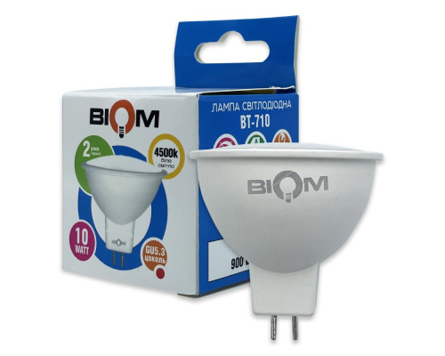 Светодиодная лампа Biom BT-710 MR16 10W GU5.3 4500К матовая
