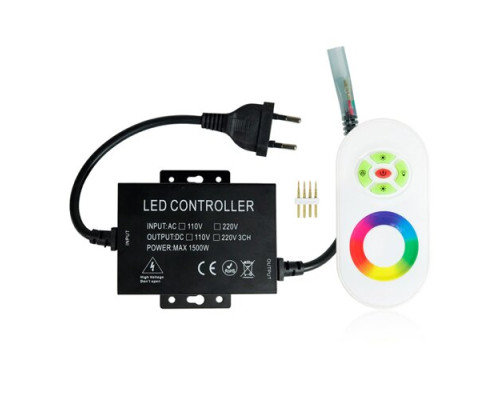Контроллер RGB 220В OEM 1500W-RF-5 кнопок