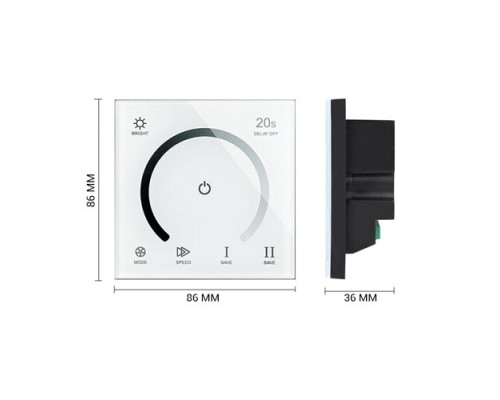 Димер OEM 8A-Touch-W білий вбудований