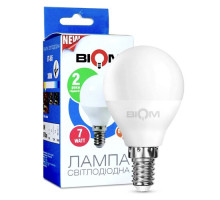 Светодиодная лампа Biom BT-565 G45 7W E14 3000К матовая