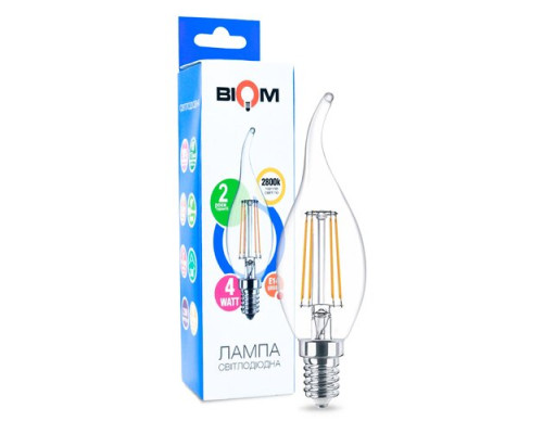 Світлодіодна лампа Biom FL-315 C35 LT 4W E14 2800K