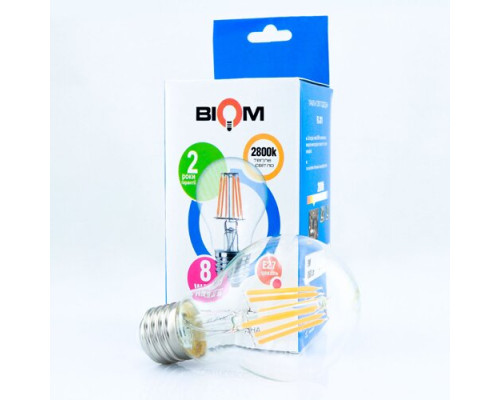 Свiтлодiодна лампа Biom FL-311 A60 8W E27 2800K