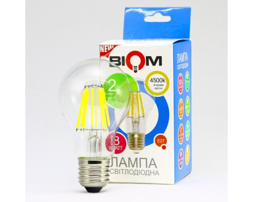 Светодиодная лампа Biom FL-312 A60 8W E27 4500K