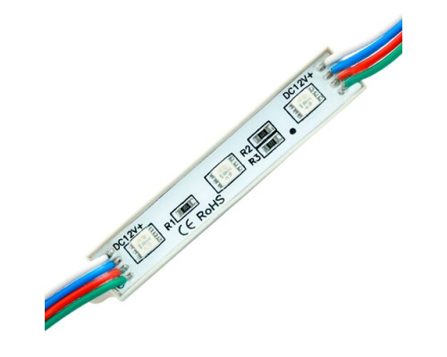 Светодиодный модуль BRT 5050-3 led W 0.72W RGB, 12В, IP65 silicone