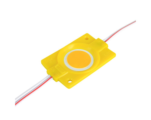 Светодиодный модуль BRT COB 2.4W круглый YELLOW, 12В, IP65 желтый