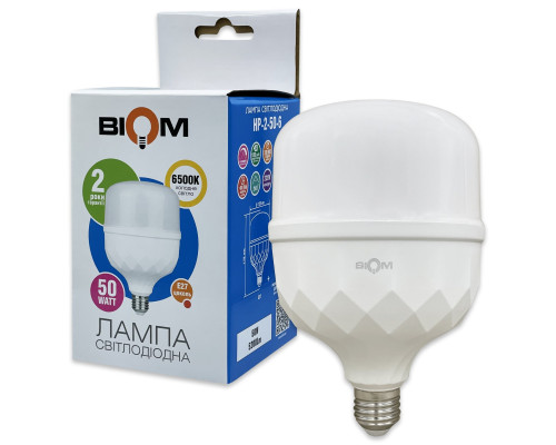 Светодиодная лампа BIOM HP-2-50-6 T120 50W E27 6500К