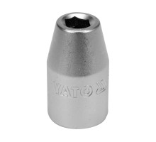 Перехідник для насадок викруткових YATO : квадрат 1/2″(F) - HEX= M8 мм(M), CrV [Блістер] (YT-12951)