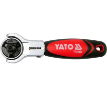 Тріщатка YATO : квадрат 1/4″, L= 115 мм, 72T, обертова головка (YT-03311)