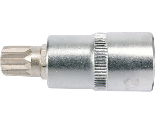 Головка торцевая YATO квадрат 1/2 SPLINE M12, L= 55 мм (YT-04344)