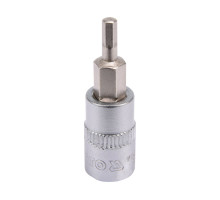 Головка торцева YATO квадрат 1/4″. HEX M3, L= 37 мм (YT-04370)