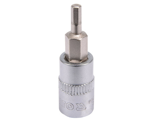 Головка торцевая YATO квадрат 1/4″. HEX M3, L= 37 мм (YT-04370)