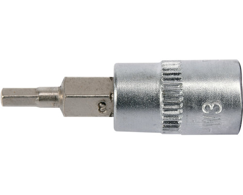 Головка торцевая YATO квадрат 1/4″. HEX M3, L= 37 мм (YT-04370)
